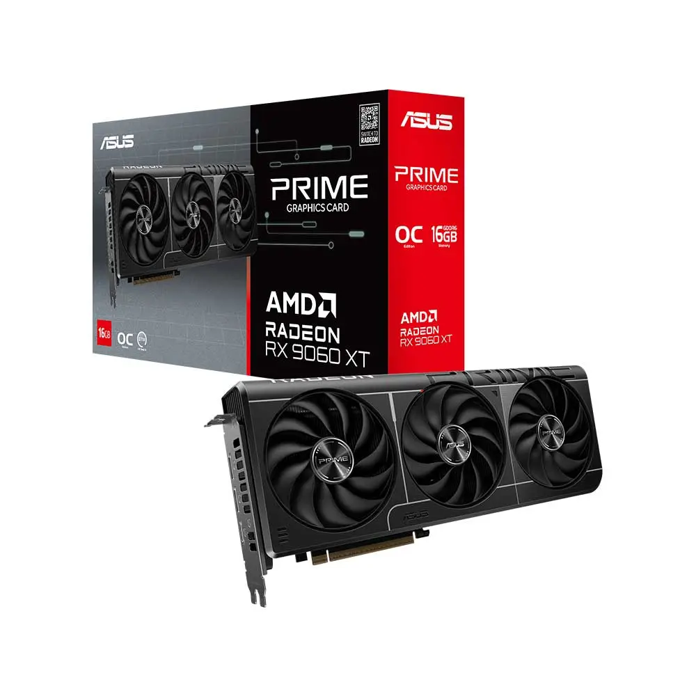ASUS Prime Radeon RX 9060 XT 16GB GDDR6 OC Edition Graphics Card